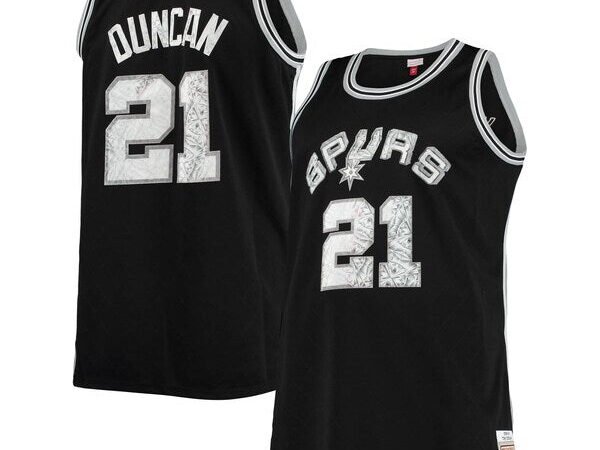 Tim Duncan San Antonio Spurs Big & Tall 1998/99 NBA 75th Anniversary Diamond Swingman Jersey - Black