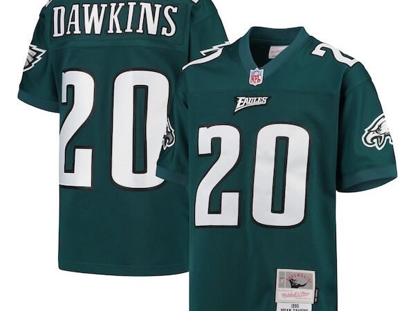 Brian Dawkins Philadelphia Eagles Youth 2004 Legacy Retired Player Jersey - Midnight Green/Black