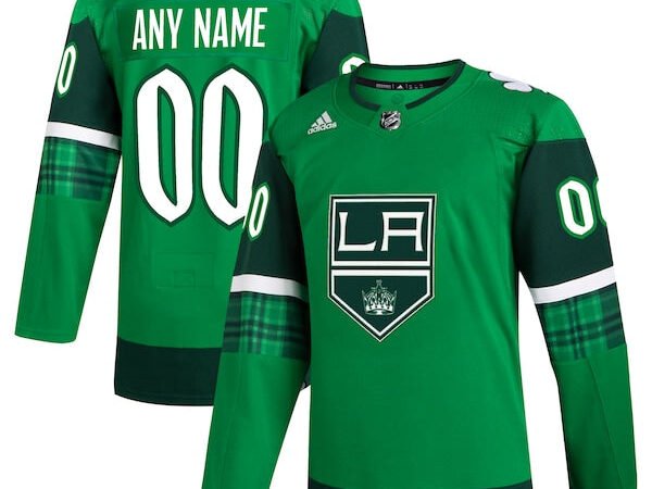Los Angeles Kings adidas St. Patrick's Day Authentic Custom Jersey - Kelly Green