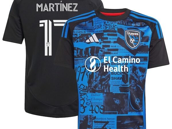 Josef Martinez San Jose Earthquakes adidas Youth 2025 Headliner Replica Player Jersey - Black