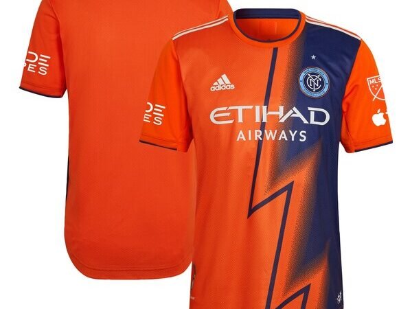 New York City FC adidas 2024 The Volt Kit Authentic Jersey - Orange