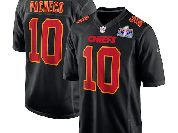 Isiah Pacheco Kansas City Chiefs Nike Super Bowl LVIII Carbon Fashion Game Player Jersey - Black