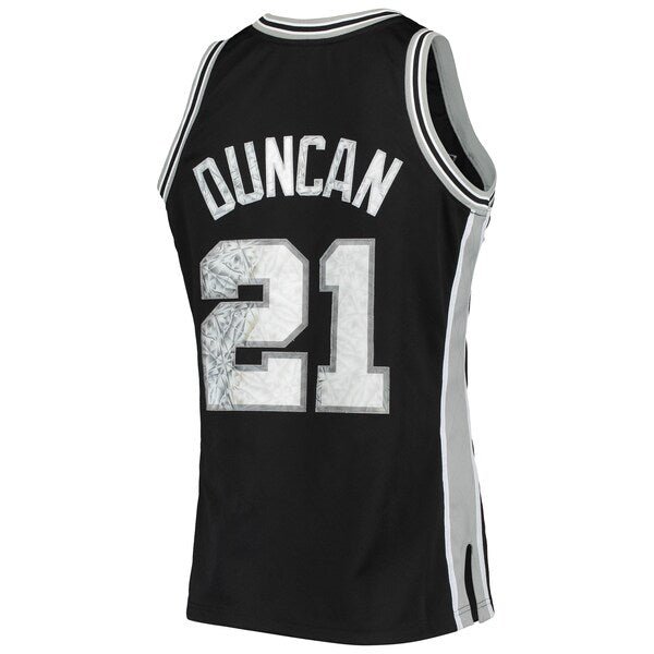 Tim Duncan San Antonio Spurs 1998/99 Hardwood Classics NBA 75th Anniversary Diamond Swingman Jersey - Black