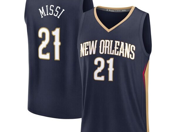 Yves Missi New Orleans Pelicans  Youth 2024 NBA Draft Fast Break Player Jersey - Icon Edition - Navy