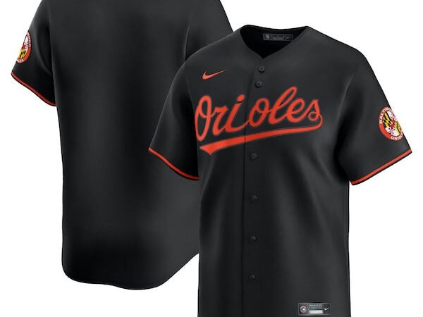 Baltimore Orioles Nike Limited Alternate Blank Replica Jersey - Black/White