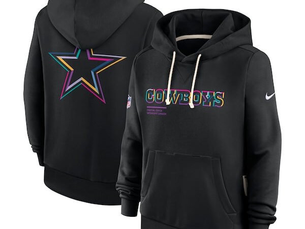 Dallas Cowboys Nike Women's 2025 NFL Crucial Catch Sideline Standard Issue Dri-FIT Hoodie - Black