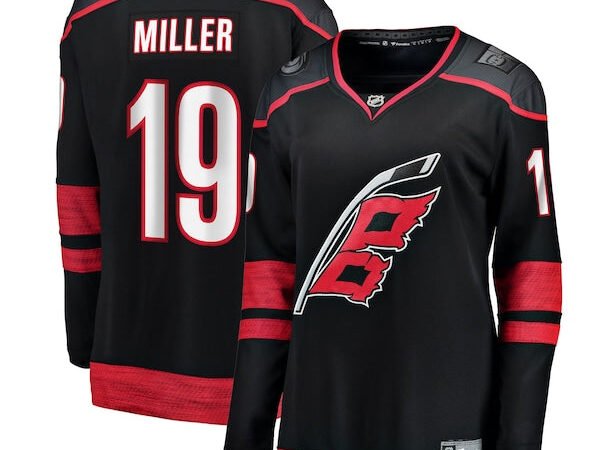K'Andre Miller Carolina Hurricanes  Women's Home Breakaway Jersey - Black