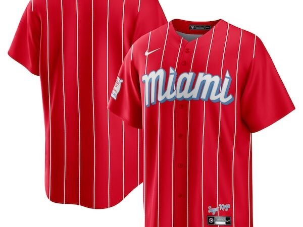 Miami Marlins Nike City Connect Replica Team Jersey - Red