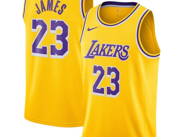 LeBron James Los Angeles Lakers Nike Swingman Player Jersey Gold - Icon Edition