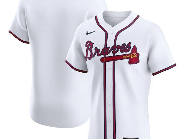 Atlanta Braves Nike Home Elite Jersey - White