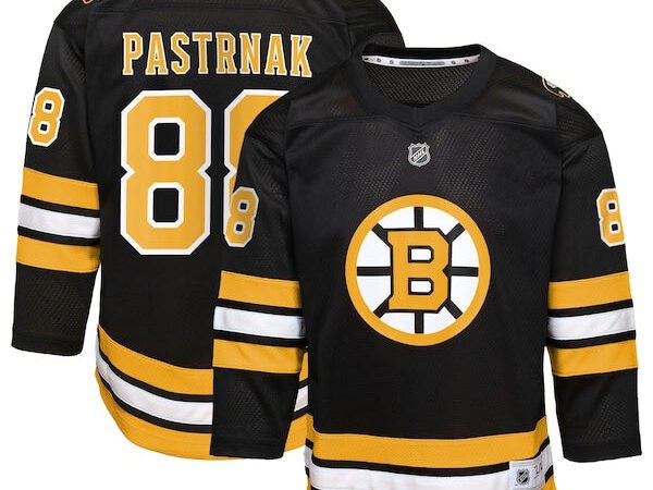 David Pastrnak Boston Bruins Youth Home Replica Player Jersey - Black