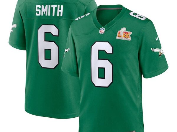 DeVonta Smith Philadelphia Eagles Nike Super Bowl LIX 2nd Alternate Game Jersey - Kelly Green