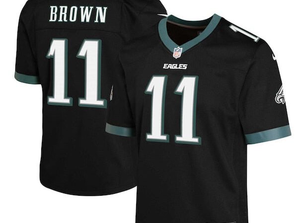 A.J. Brown Philadelphia Eagles Nike Youth Game Jersey - Black