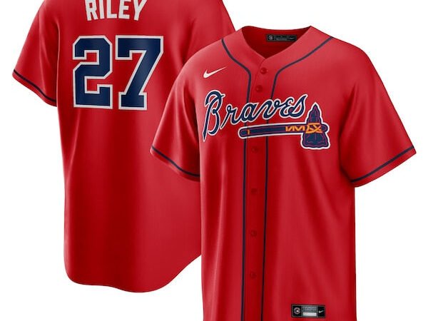 Austin Riley Atlanta Braves Nike Alternate 2 Replica Jersey - Red/Navy/White