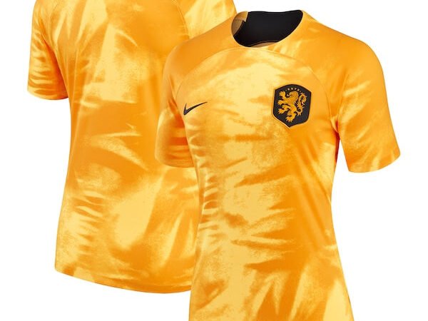 Netherlands National Team Nike Women's 2022/23 Home Breathe Stadium Replica Blank Jersey - Orange