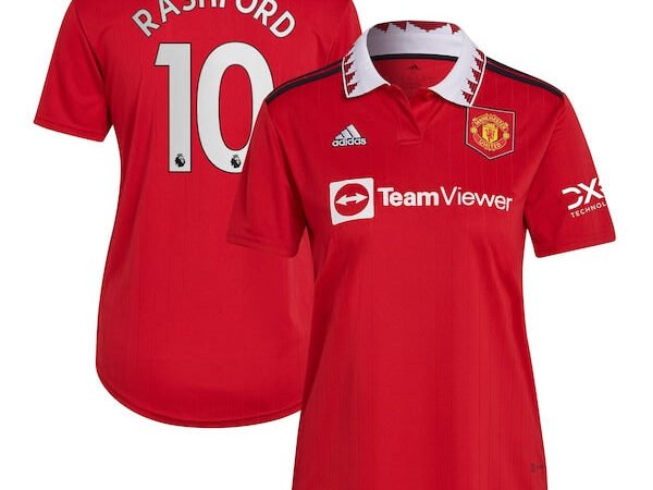 Marcus Rashford Manchester United adidas Women's 2022/23 Home Replica Player Jersey - Red