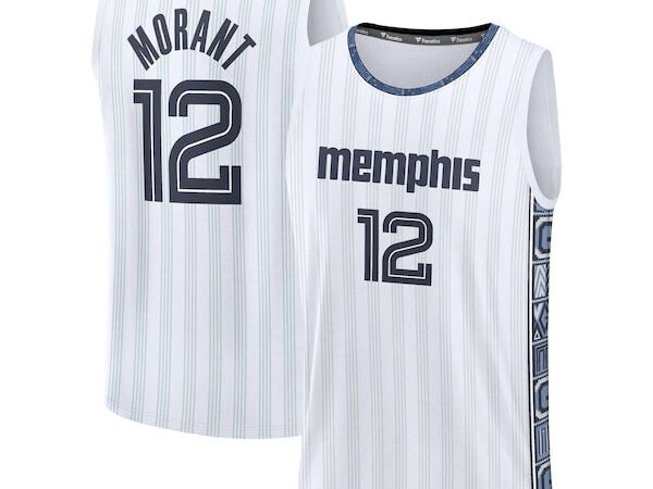 Ja Morant Memphis Grizzlies  Youth 2025/26 City Edition Fast Break Jersey - White