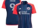Giacomo Vrioni New England Revolution adidas 2024 Boston Tea Party Replica Player Jersey – Navy