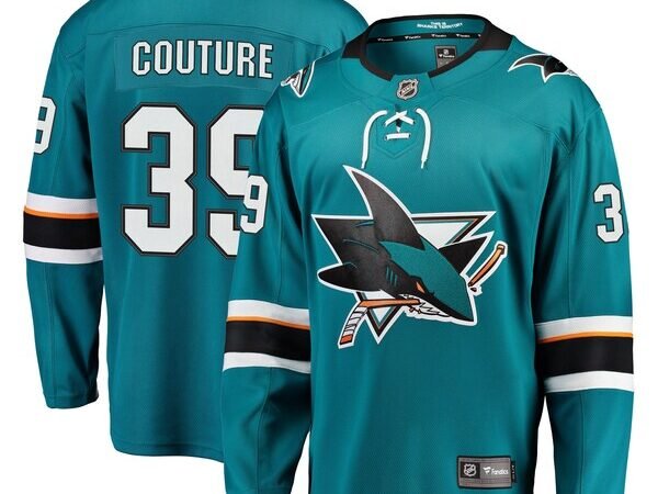 Logan Couture San Jose Sharks 2021/22 Home Premier Breakaway Player Jersey - Teal/Black
