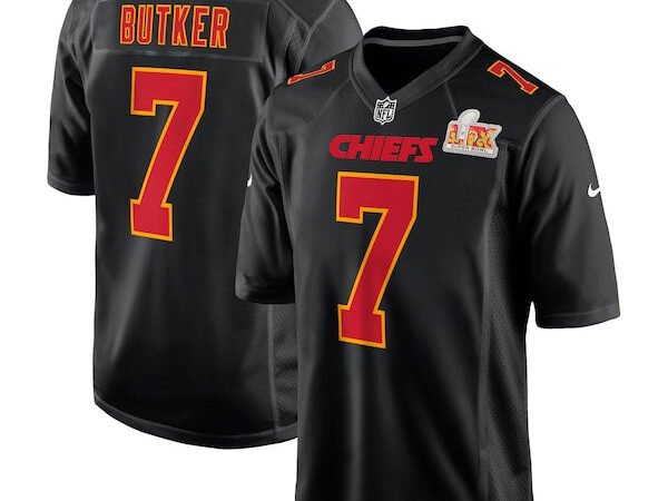 Harrison Butker Kansas City Chiefs Nike Super Bowl LIX Fashion Game Jersey - Carbon Black