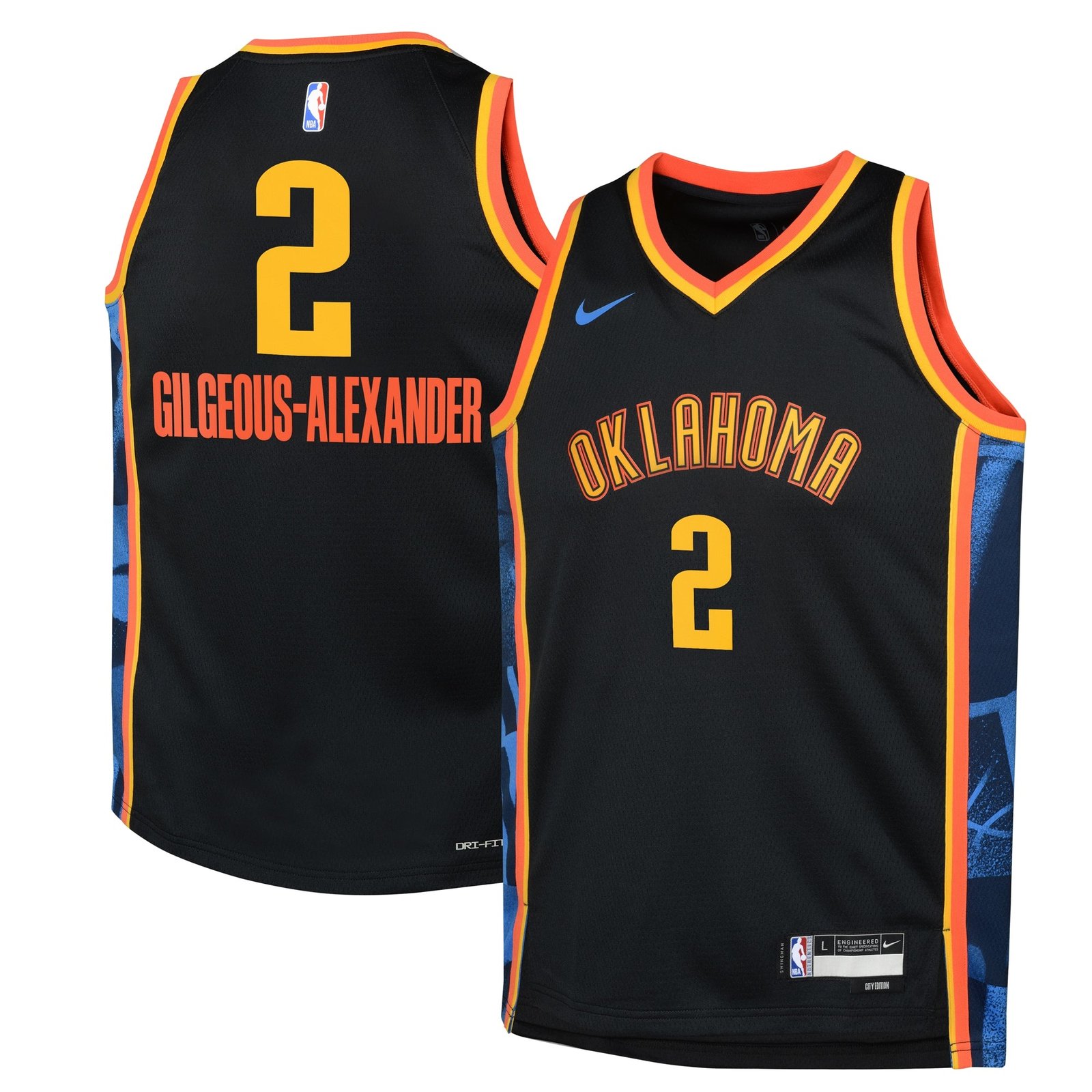 Shai Gilgeous-Alexander Oklahoma City Thunder Nike Unisex Swingman Jersey - City Edition - Black