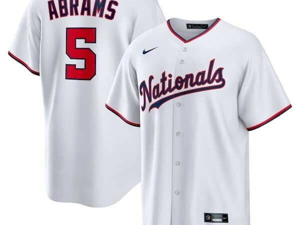 CJ Abrams Washington Nationals Nike Youth Home Replica Player Jersey - White