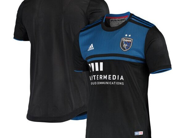 San Jose Earthquakes adidas Authentic Primary Performance Jersey - Black