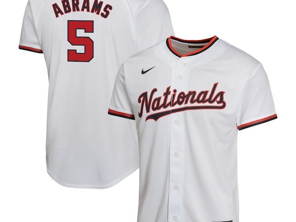 CJ Abrams Washington Nationals Nike Youth Home Game Player Jersey - White