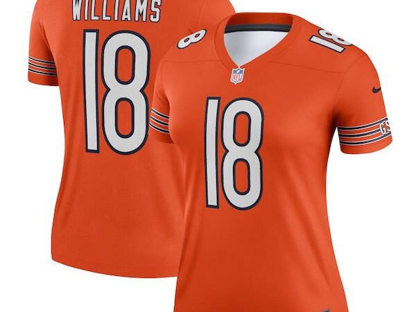 Caleb Williams Chicago Bears Nike Women's Alternate Legend Player Performance Top -  Orange/Navy