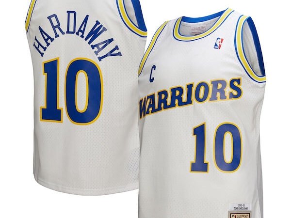 Tim Hardaway Golden State Warriors  Hardwood Classics 1990/91 Swingman Jersey - White