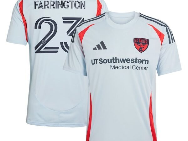 Logan Farrington FC Dallas adidas 2025 The Inferno Kit Replica Player Jersey - Light Blue