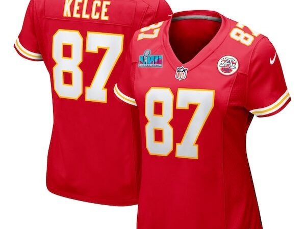 Travis Kelce Kansas City Chiefs Nike Women's Super Bowl LVII Patch Game Jersey - Red