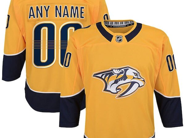 Nashville Predators Youth Home Premier Custom Jersey - Yellow