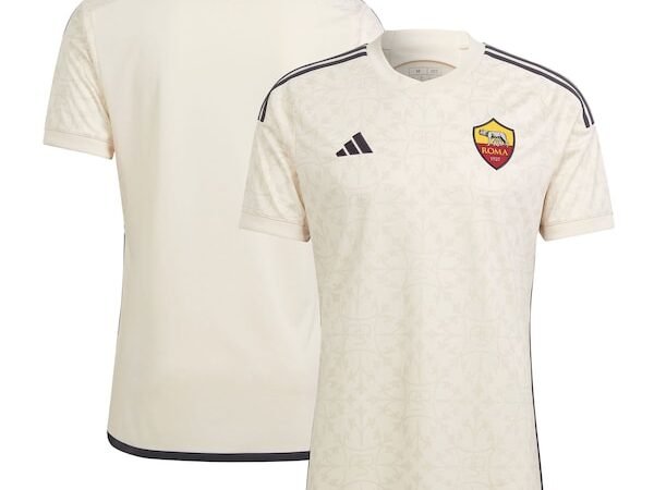 AS Roma adidas 2023/24 Away Replica Jersey - Cream