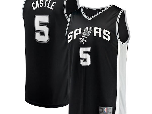 Stephon Castle San Antonio Spurs  2024 NBA Draft Fast Break Player Jersey - Icon Edition - Black