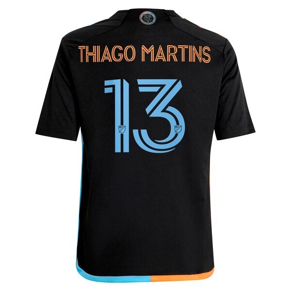 Thiago Martins New York City FC adidas Youth 2024 24/7 Kit Replica Player Jersey – Black