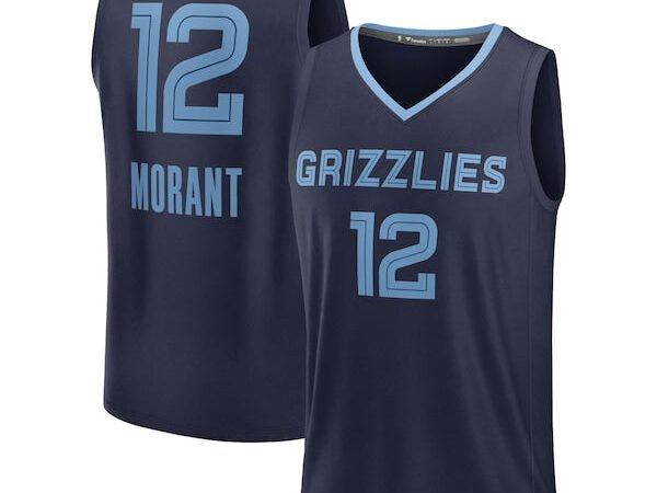 Ja Morant Memphis Grizzlies  Youth Fast Break Replica Player Jersey - Icon Edition - Navy