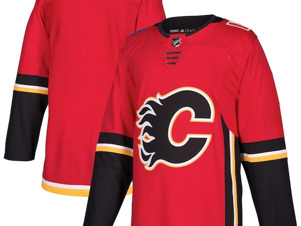 Calgary Flames adidas Home Authentic Blank Jersey - Red