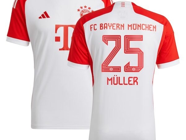 Thomas Müller Bayern Munich adidas Youth 2023/24 Home Replica Jersey - White