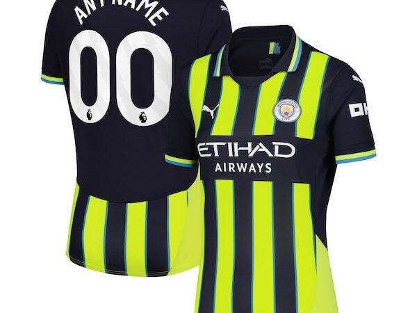Manchester City Puma Women's 2024/25 Away Replica Custom Jersey - Navy