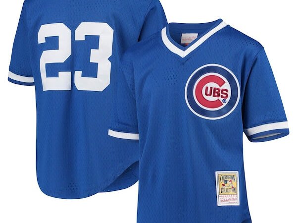 Ryne Sandberg Chicago Cubs Youth Cooperstown Collection Mesh Batting Practice Jersey - Royal