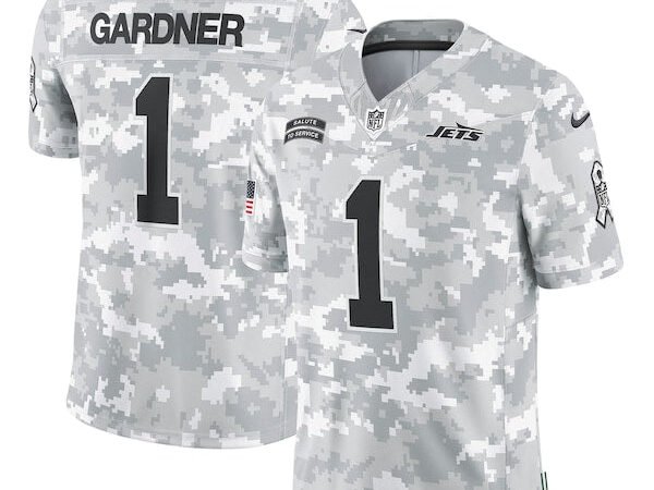 Sauce Gardner New York Jets Nike 2024 Salute to Service Limited Jersey - Arctic Camo
