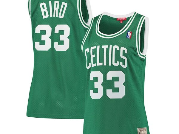 Larry Bird Boston Celtics Women's 1985-86 Hardwood Classics Swingman Jersey - Kelly Green