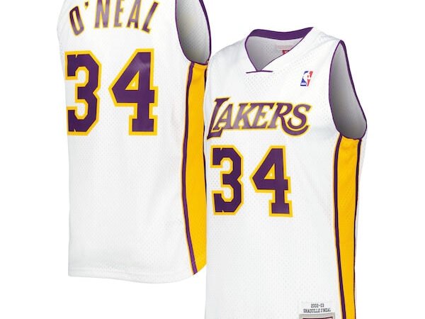Shaquille O'Neal Los Angeles Lakers  2001/02 Hardwood Classics Swingman Jersey - White