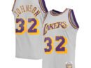 Magic Johnson Los Angeles Lakers 1984-85 Hardwood Classics Reload 2.0 Throwback Swingman Jersey - Gray