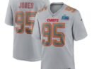 Chris Jones Kansas City Chiefs Nike Super Bowl LVII Patch Atmosphere Fashion Game Jersey - Gray