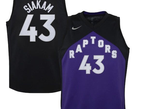 Pascal Siakam Toronto Raptors Nike Youth 2020/21 Swingman Player Jersey Black/Purple - Earned Edition