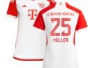 Thomas Müller Bayern Munich adidas Women's 2023/24 Home Replica Jersey - White/Black