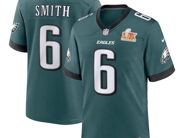 DeVonta Smith Philadelphia Eagles Nike Super Bowl LIX Game Player Jersey - Midnight Green