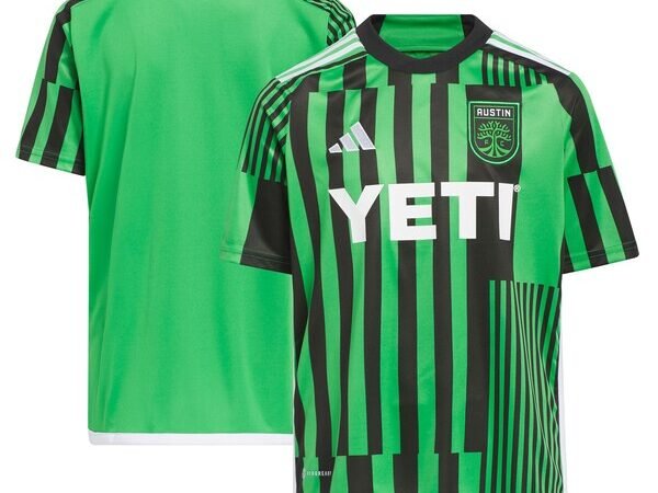 Austin FC adidas Youth 2024 Las Voces Kit Replica Jersey - Green